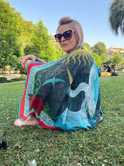 Wild and Free Heron Scarf