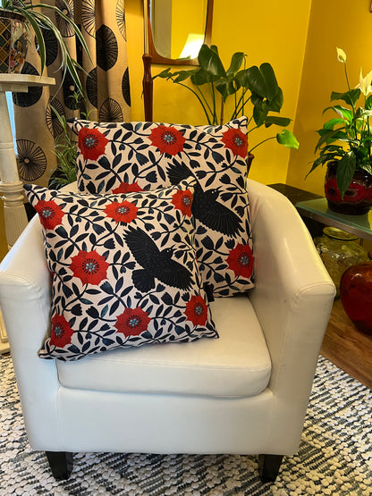 December Crow Cushion Cover