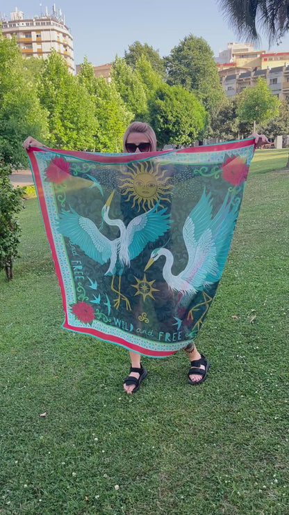 Wild and Free Heron Scarf